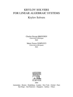 cover image of Krylov Solvers for Linear Algebraic Systems